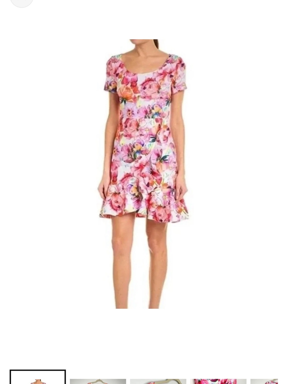 Alexia Admor Pink, Orange & Purple Floral Ruffle Dress